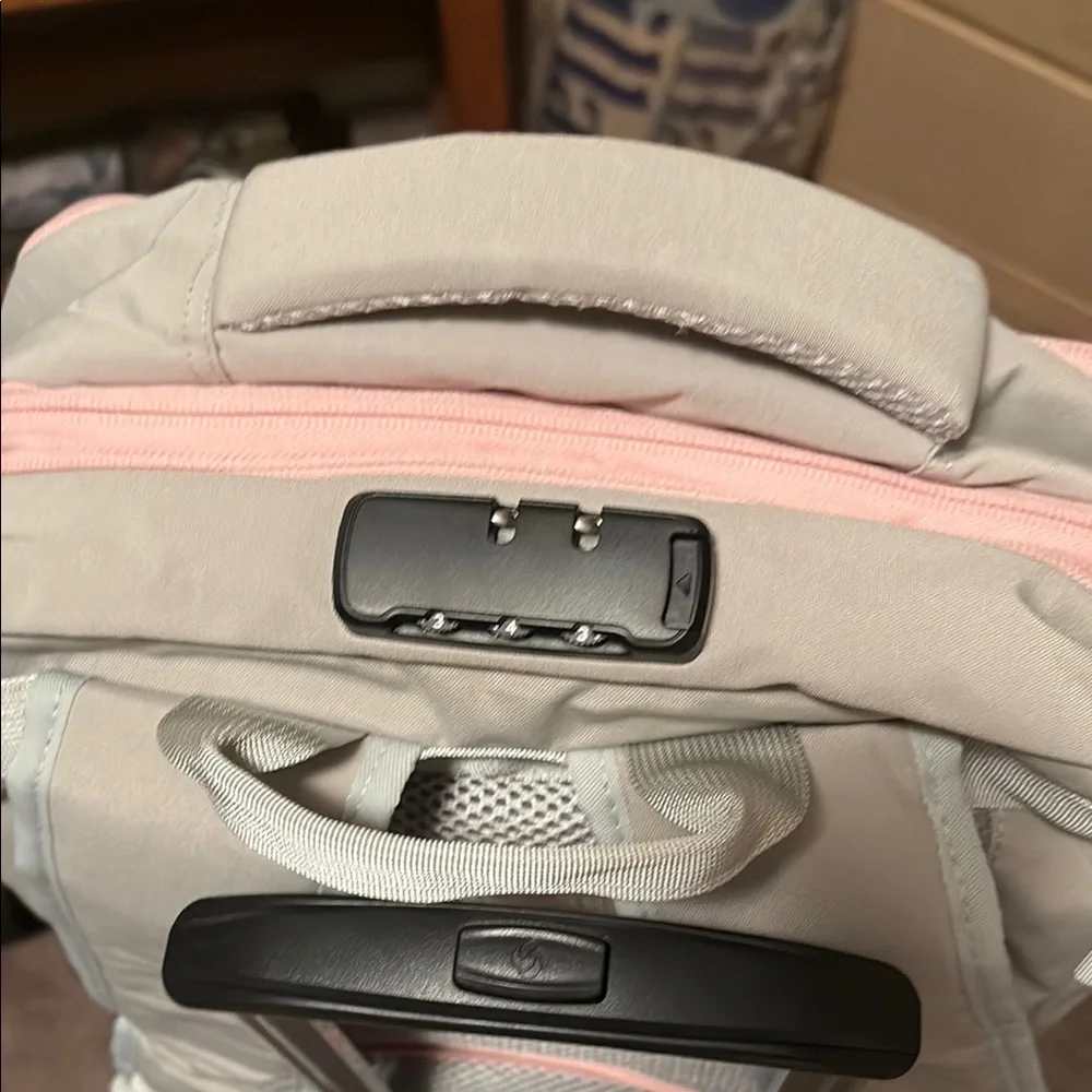 Stylish Gray and Pink Backpack - Picture 12 of 13